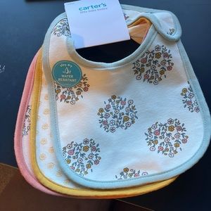 NWTA CARTERS 4 pack bibs floral
